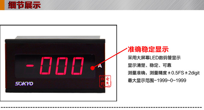 數字電流表,DB3交流電流表,電流表產品細節圖1