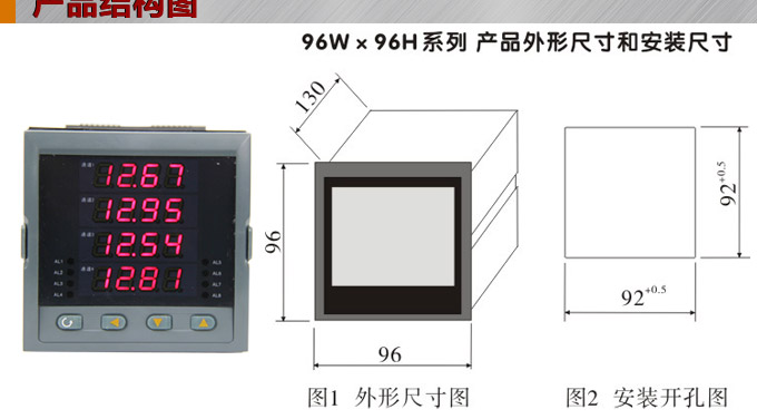 數(shù)顯控制儀,DT509智能四回路數(shù)顯表,多回路巡檢控制儀產(chǎn)品結(jié)構(gòu)圖 數(shù)顯控制儀,DT509智能四回路數(shù)顯表,多回路巡檢控制儀產(chǎn)品結(jié)構(gòu)圖